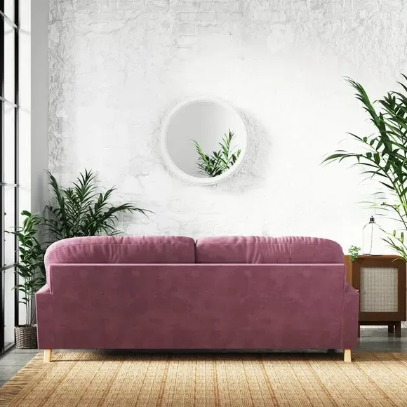 4-Seater Sofa Chesterfield Style - Berry, Chenille