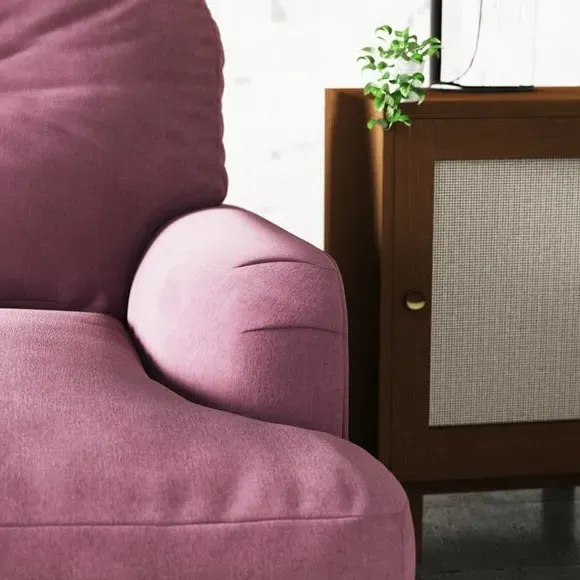 4-Seater Sofa Chesterfield Style - Berry, Chenille