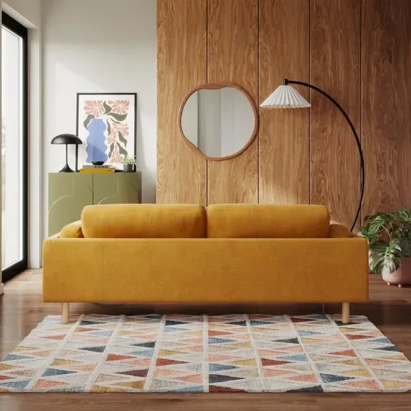 4-Seater Sofa - Gold, Chenille