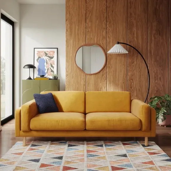 4-Seater Sofa - Gold, Chenille image