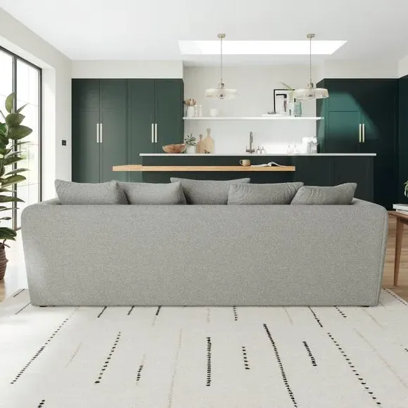 4-Seater Sofa Multi Texture - Grey, Fabric