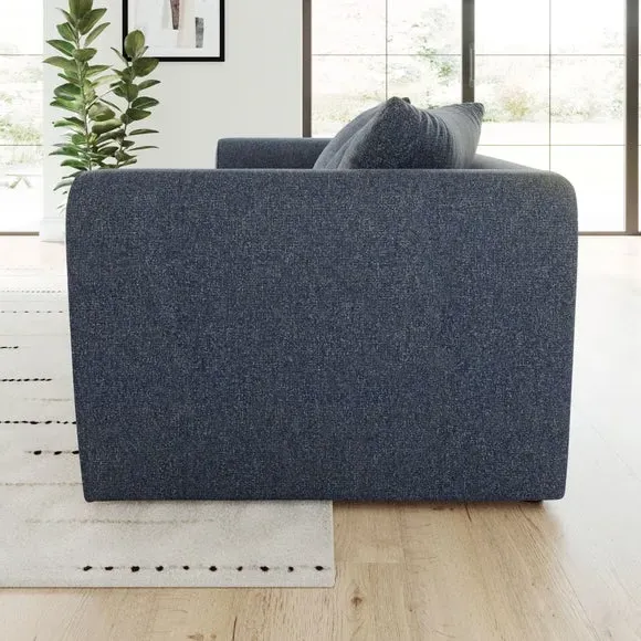 4-Seater Sofa Multi Texture - Navy, Fabric