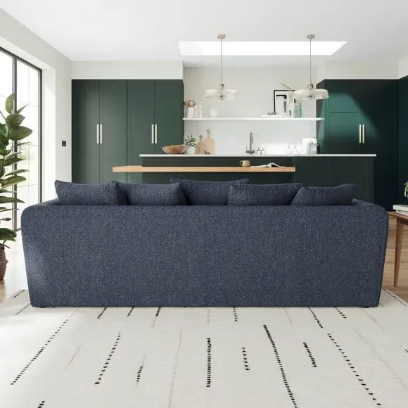 4-Seater Sofa Multi Texture - Navy, Fabric
