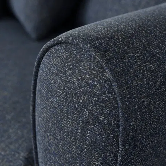 4-Seater Sofa Multi Texture - Navy, Fabric