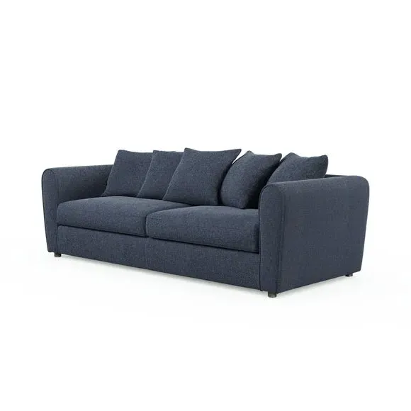 4-Seater Sofa Multi Texture - Navy, Fabric