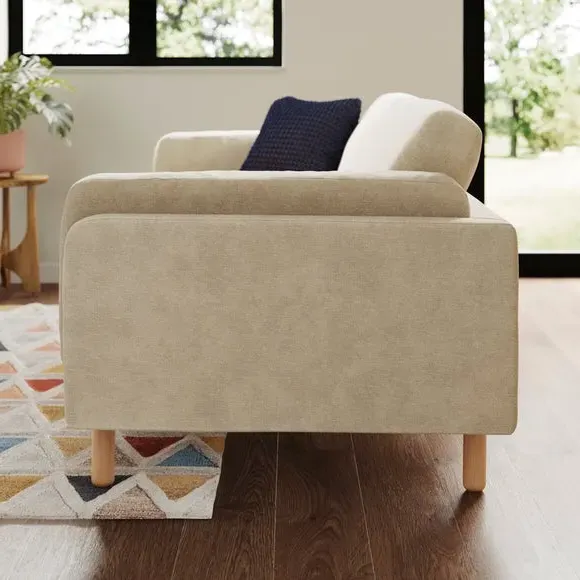 4-Seater Sofa - Natural, Chenille
