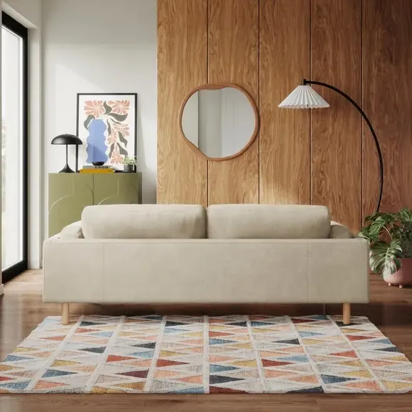 4-Seater Sofa - Natural, Chenille