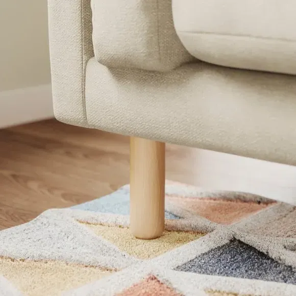 4-Seater Sofa - Natural, Chenille