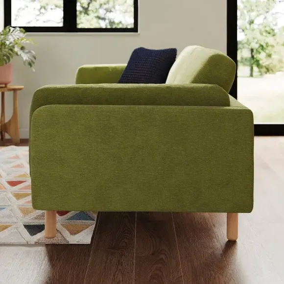 4-Seater Sofa - Olive, Chenille