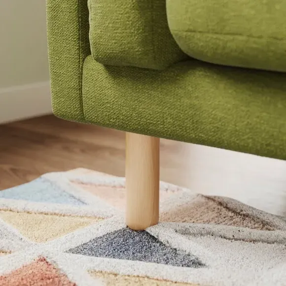 4-Seater Sofa - Olive, Chenille