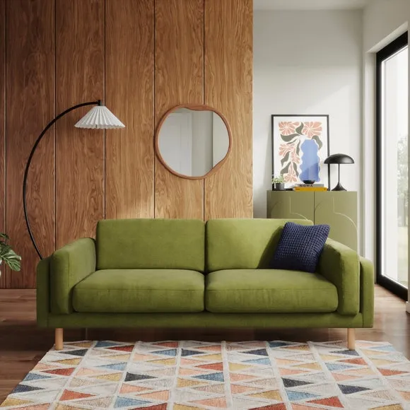 4-Seater Sofa - Olive, Chenille