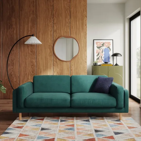 4-Seater Sofa - Peacock, Chenille