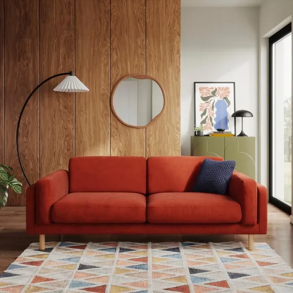 4-Seater Sofa - Russet, Chenille