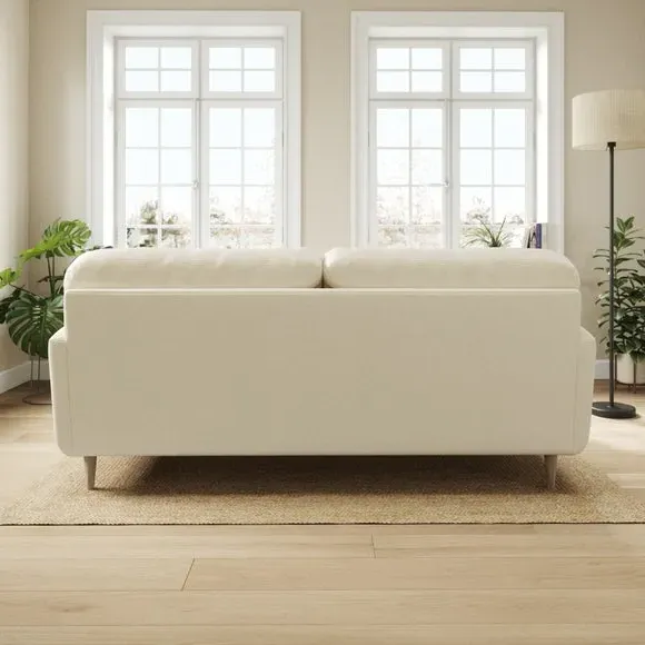 4-Seater Sofa with Button Back - Champagne, Velvet