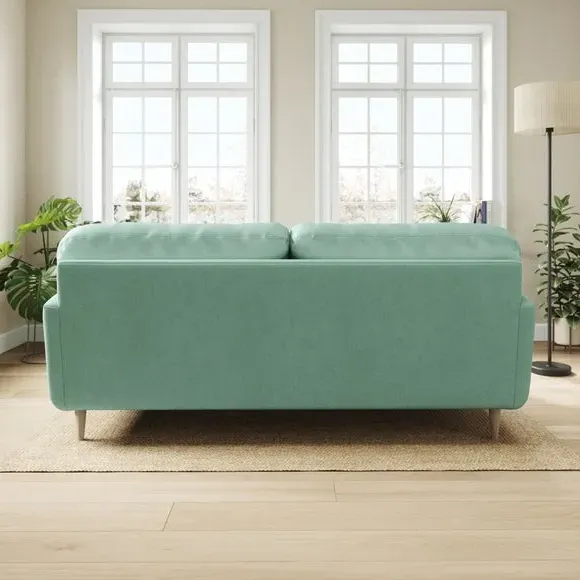 4-Seater Sofa with Button Back - Mineral, Velvet