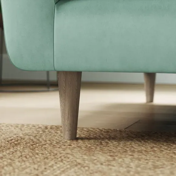 4-Seater Sofa with Button Back - Mineral, Velvet