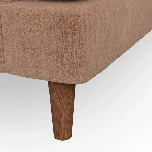 4-Seater Sofa with Button Detail - Clay
