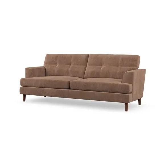 4-Seater Sofa with Button Detail - Clay