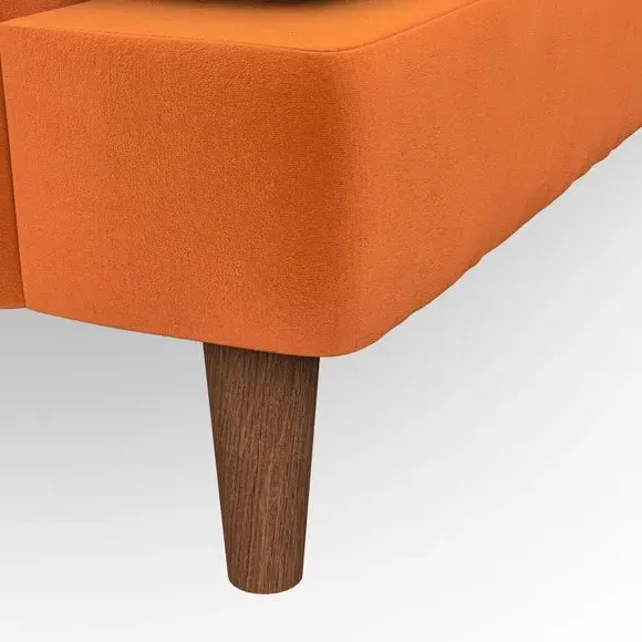 4-Seater Sofa with Button Detail - Ginger