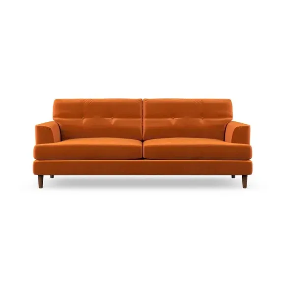 4-Seater Sofa with Button Detail - Ginger