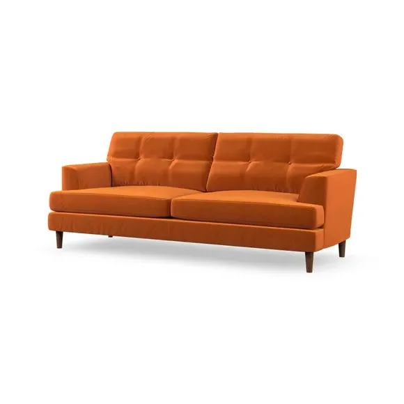 4-Seater Sofa with Button Detail - Ginger