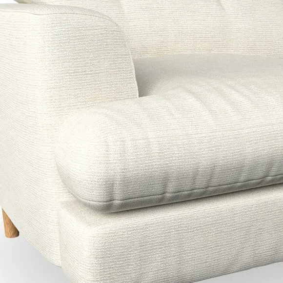 4-Seater Sofa with Button Detail - Ivory