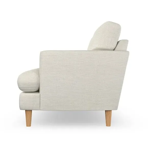 4-Seater Sofa with Button Detail - Ivory