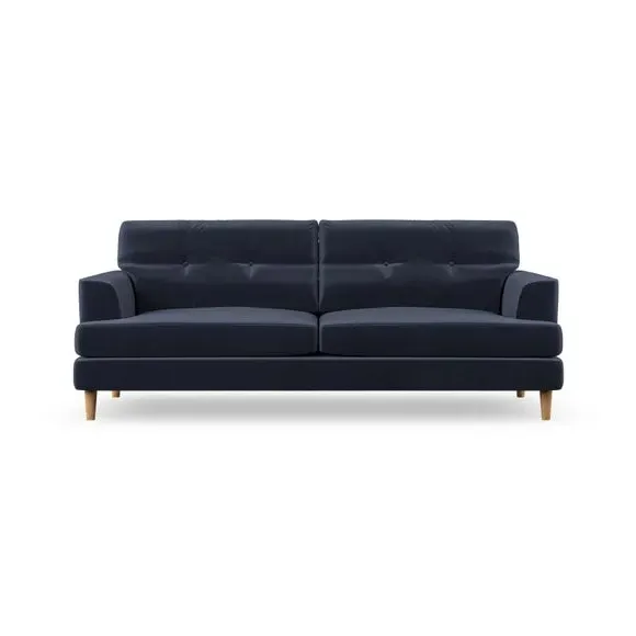 4-Seater Sofa with Button Detail - Navy