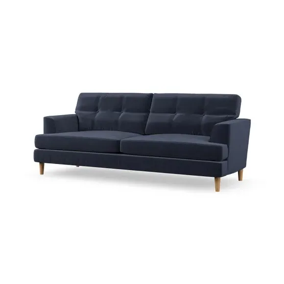 4-Seater Sofa with Button Detail - Navy