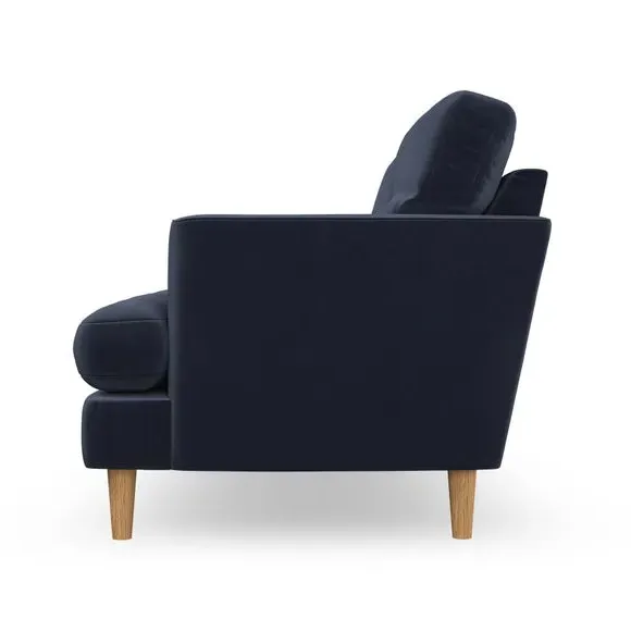 4-Seater Sofa with Button Detail - Navy