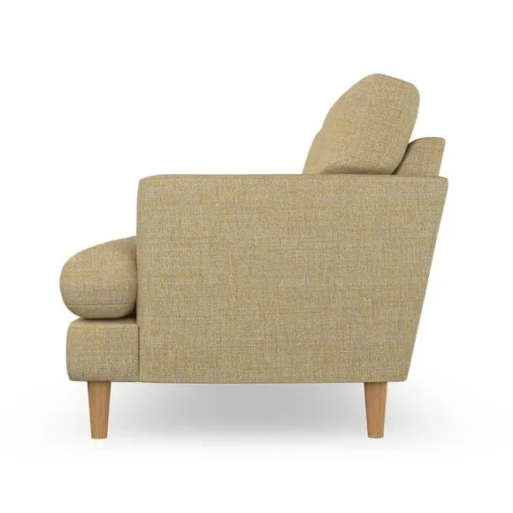 4-Seater Sofa with Button Detail - Ochre