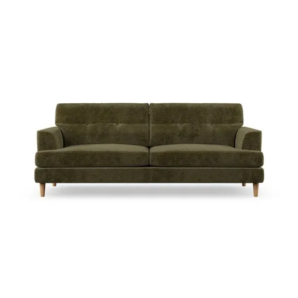 4-Seater Sofa with Button Detail - Olive