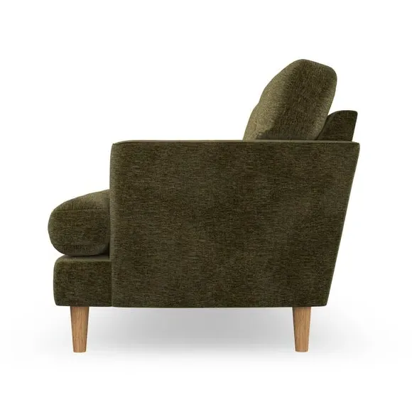4-Seater Sofa with Button Detail - Olive