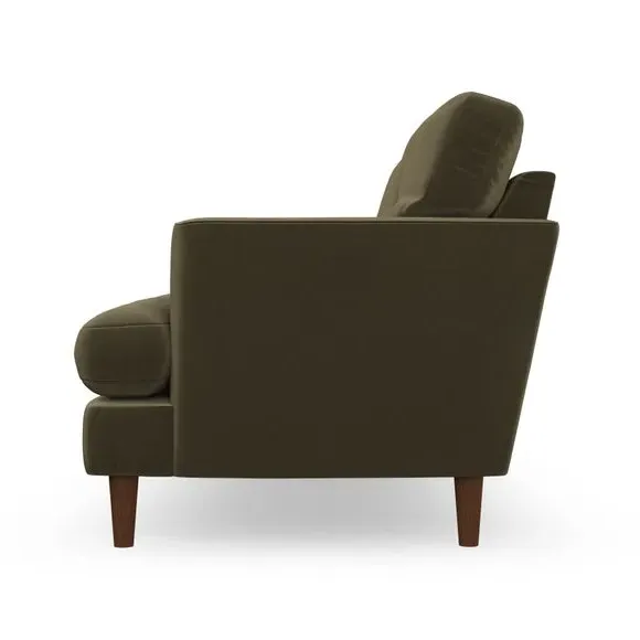 4-Seater Sofa with Button Detail - Olive