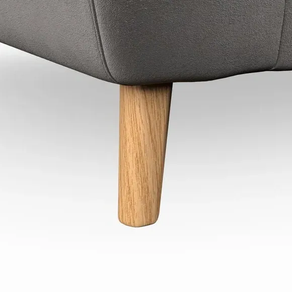 4-Seater Sofa with Button Details - Charcoal