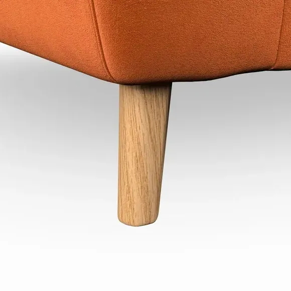 4-Seater Sofa with Button Details - Ginger