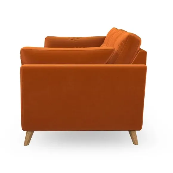 4-Seater Sofa with Button Details - Ginger