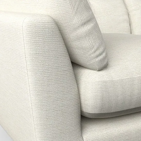 4-Seater Sofa with Button Details - Ivory