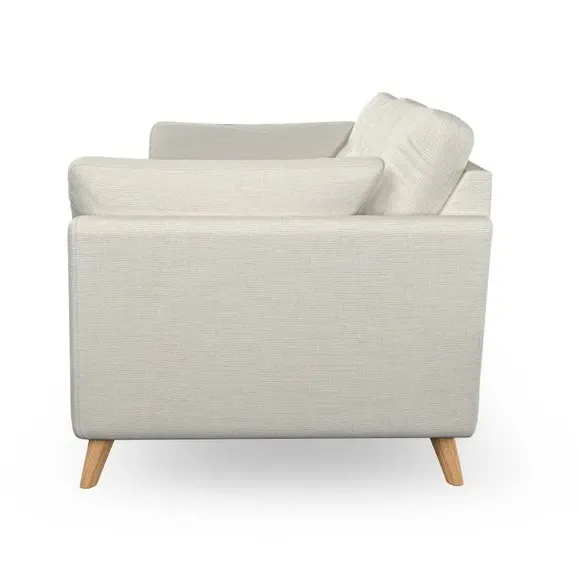 4-Seater Sofa with Button Details - Ivory