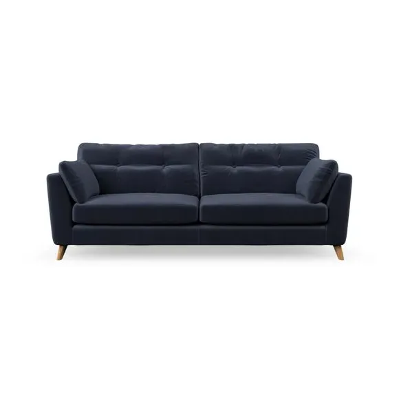 4-Seater Sofa with Button Details - Navy