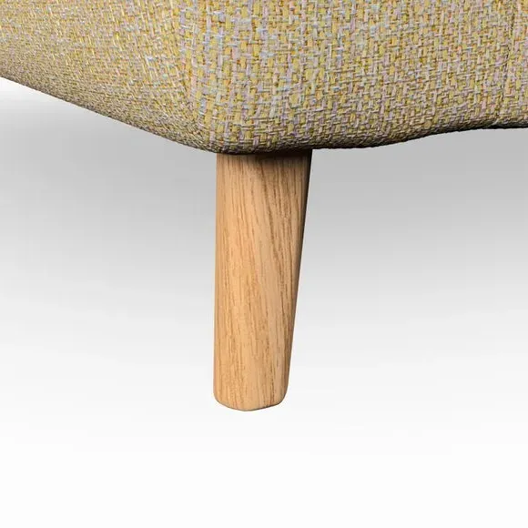 4-Seater Sofa with Button Details - Ochre