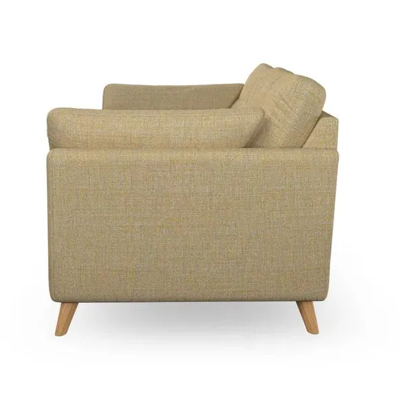 4-Seater Sofa with Button Details - Ochre