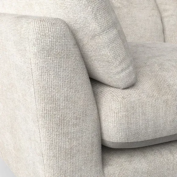 4-Seater Sofa with Button Details - White