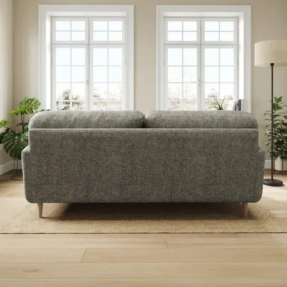 4-Seater Sofa with Buttoned Back - Charcoal