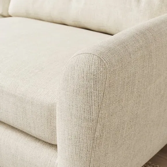 4-Seater Sofa with Buttoned Back - Ivory
