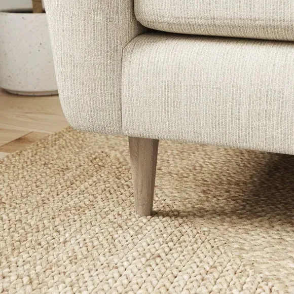 4-Seater Sofa with Buttoned Back - Ivory