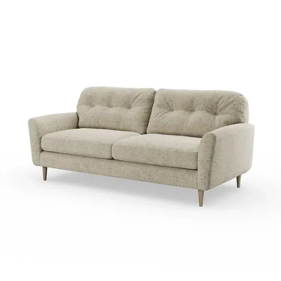 4-Seater Sofa with Buttoned Back - Mushroom