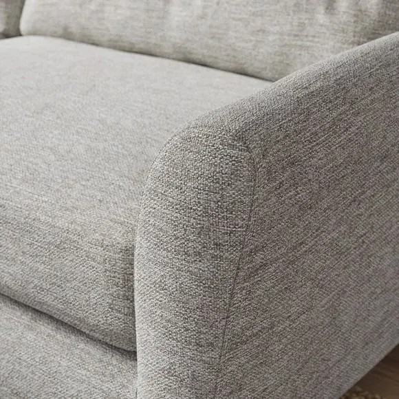 4-Seater Sofa with Buttoned Back - Natural, Fabric