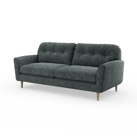 4-Seater Sofa with Buttoned Back - Navy