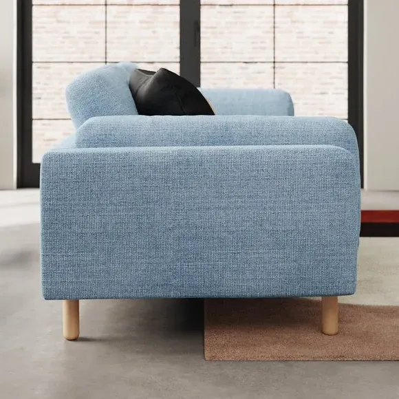 4-Seater Sofa with Chunky Weave - Navy, Fabric